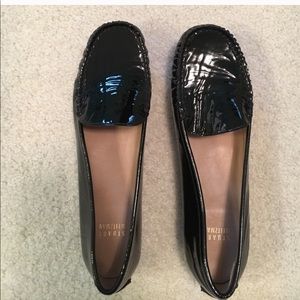 Stuart Weitzman black patent loafers 7.5